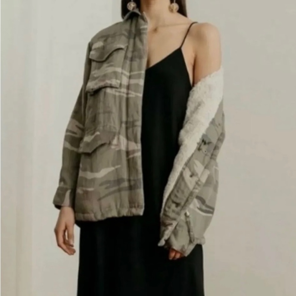 Rails Whitaker Sage Camo Jacket Faux Shearling Li… - image 3